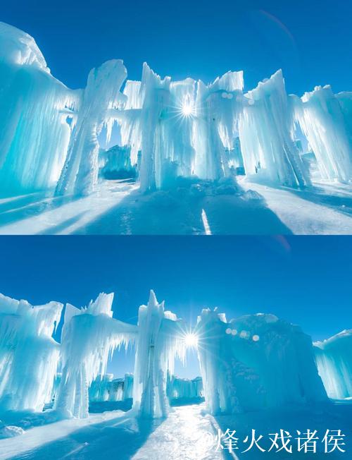 冬日赛里木湖华丽展现，冰推冰泡冰花点缀奇景